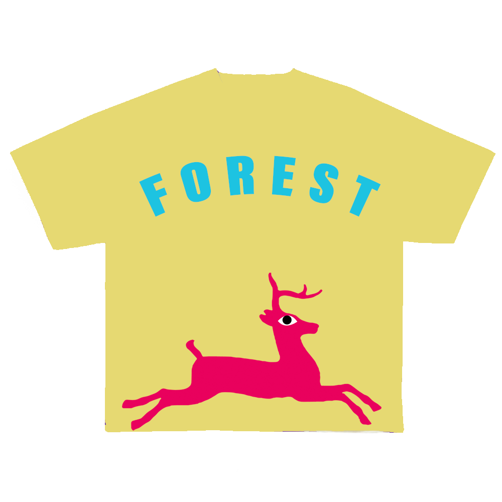 Charles Forest Yellow Summer Deer T- shirt